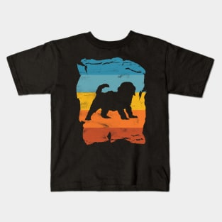 Cockapoo Distressed Vintage Retro Silhouette Kids T-Shirt